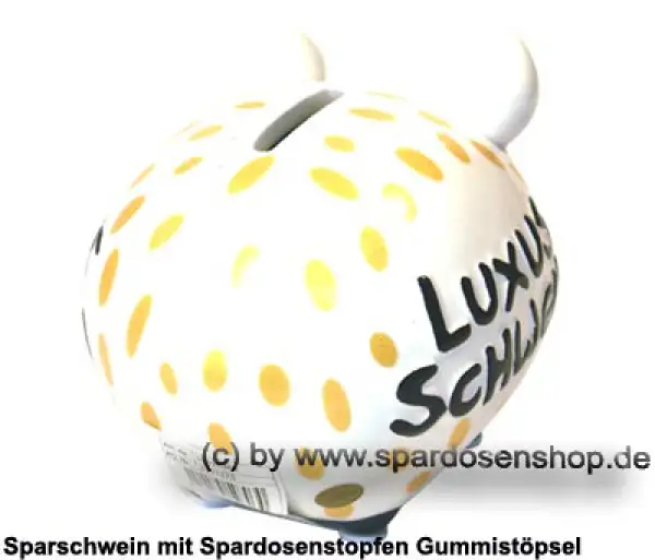 Sparschwein Kleinsparschwein 3D Luxusschwein weiß Keramik D